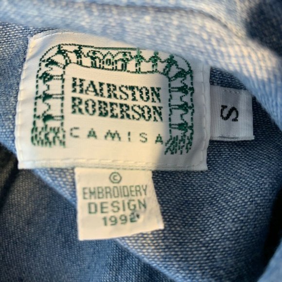 Hairston Roberson Camisa Women’s denim shirt southwestern  Vintage Size Small - Picture 7 of 7